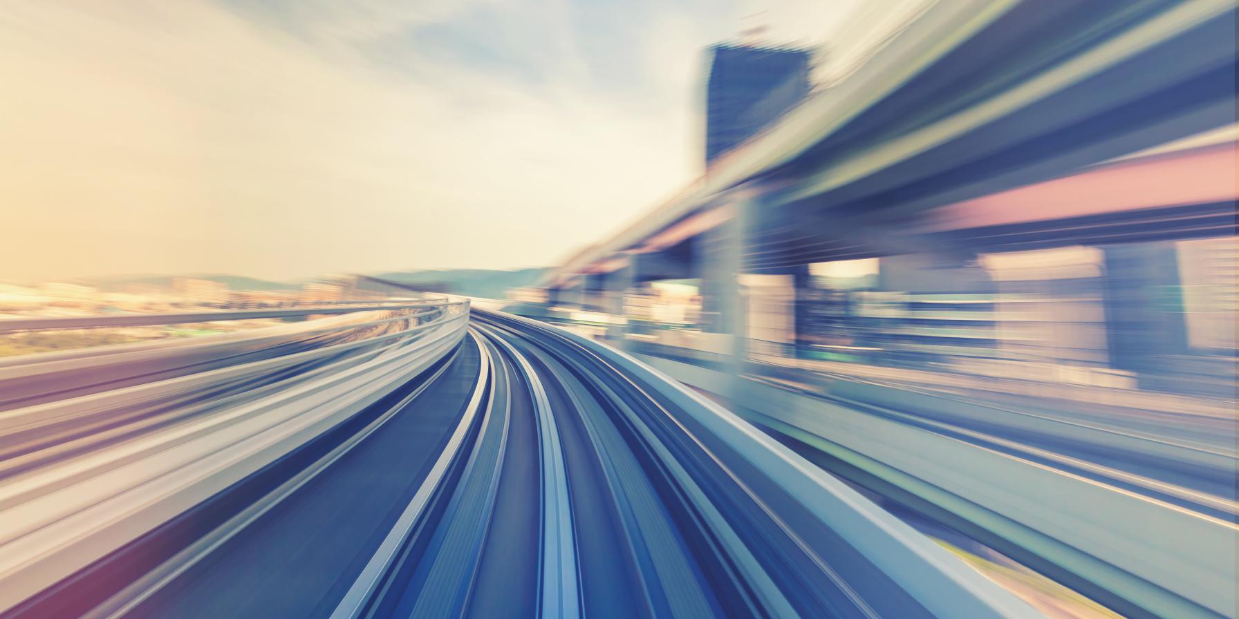 burred highway depicting high speed movement