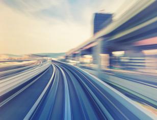 burred highway depicting high speed movement