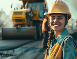 Photo of female construction worker